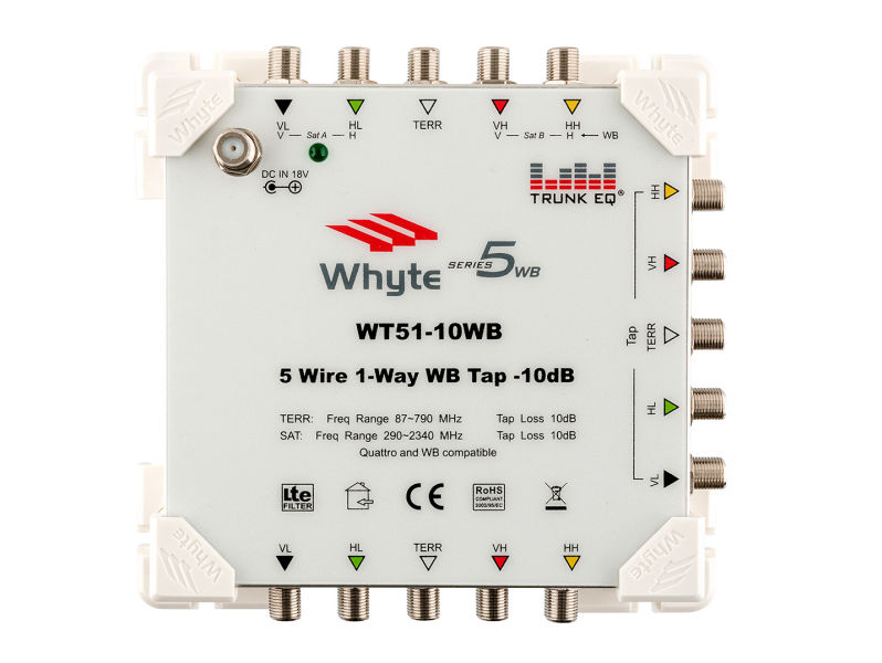 Whyte Series 5WB WT51-10WB 5 Wire 1-Way 10dB WB/Q Tap - Push Fit