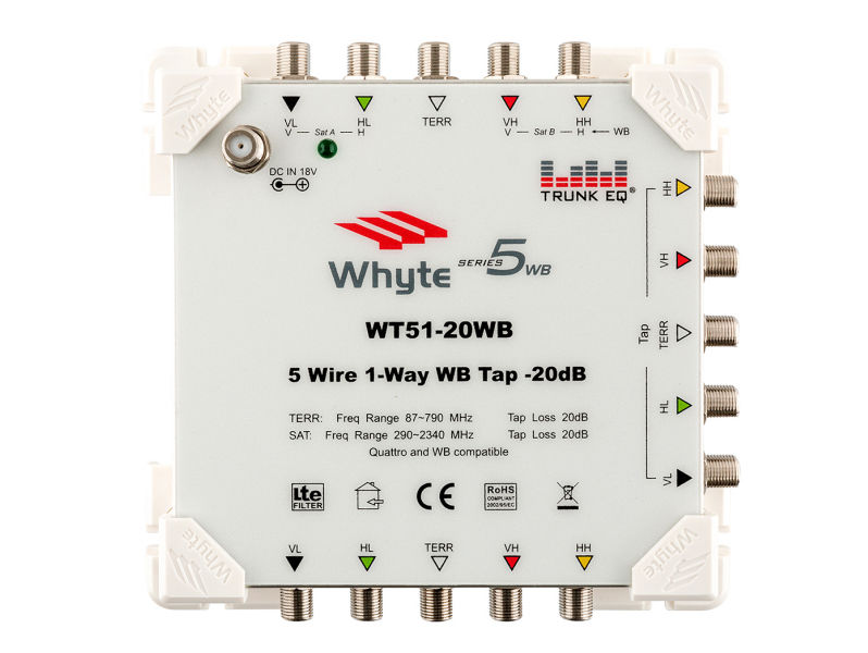 Whyte Series 5WB WT51-20WB 5 Wire 1-Way 20dB WB/Q Tap - Push Fit