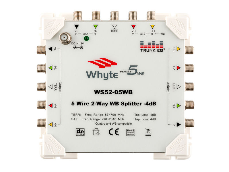 Whyte Series 5WB WS52-05WB 5 Wire 2-Way WB/Q Splitter - Push Fit
