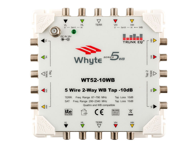 Whyte Series 5WB WT52-10WB 5 Wire 2-Way 10dB WB/Q Tap - Push Fit