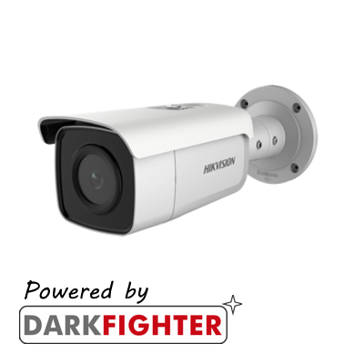 Hikvision AcuSense 8MP fixed lens Darkfighter bullet camera with IR(White)