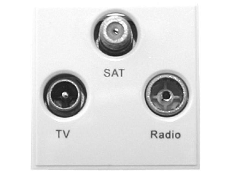 Triax 304262 TV/Radio/Sat Triplexed Module White (Single)