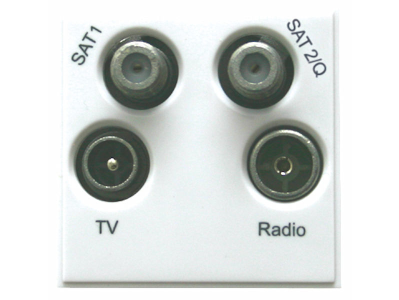 Triax 304264 TV/Radio/Sat/Sat2 Quadplexed Module White (Single)