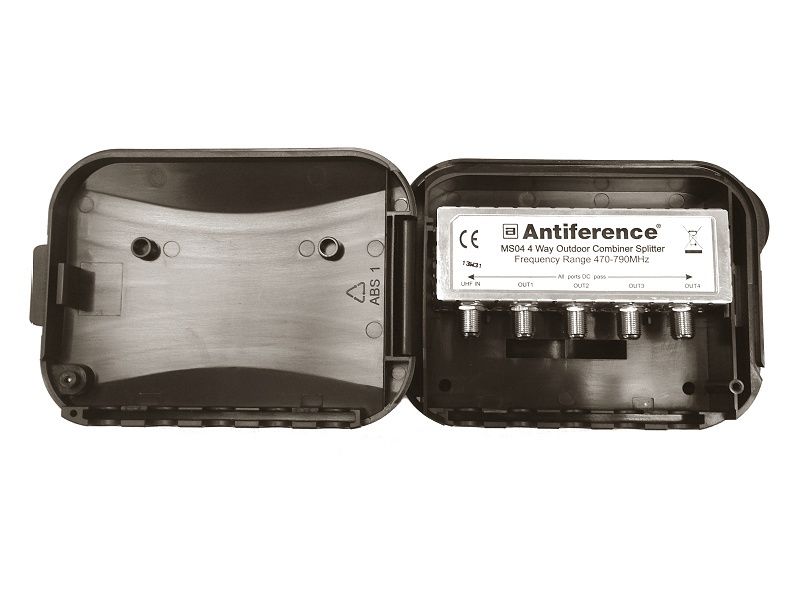 Antiference 4 Way Masthead Splitter F Connector LTE