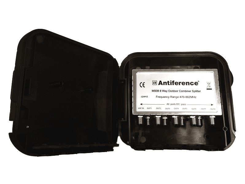 Antiference 8 Way Masthead Splitter F Connector LTE