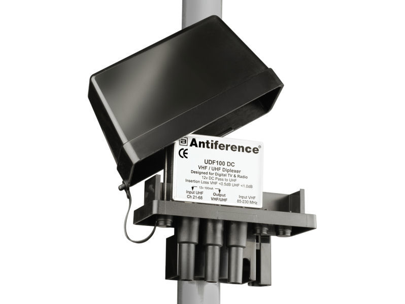 Antiference Masthead diplexer UHF+DC / VHF