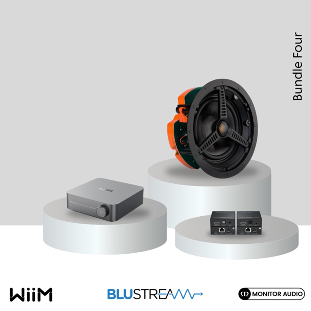 WiiM Bundle Deal 4: C180 x 2 - CAT100EARC - WiiM Amp Grey